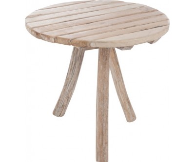 Table Ronde 3 Pieds Bois Naturel