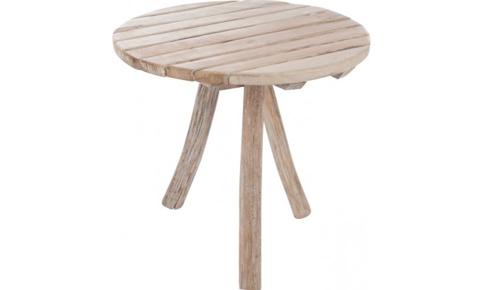 Table Ronde 3 Pieds Bois Naturel