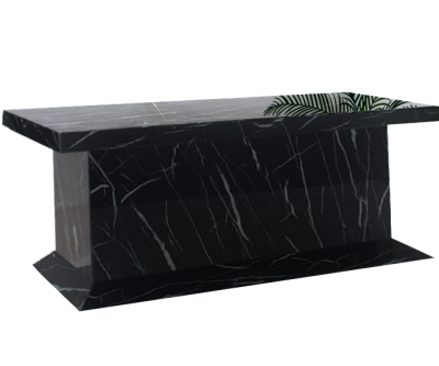 Table de salle à manger en verre marbre noir ultra design ELODIE