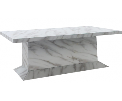 Table de salle à manger en verre marbre blanc gris ultra design ELODIE