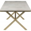 Table A Manger Dyca Bois De Manguier/Metal Blanc/Or