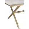 Table A Manger Dyca Bois De Manguier/Metal Blanc/Or