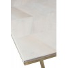 Table A Manger Dyca Bois De Manguier/Metal Blanc/Or