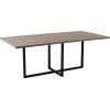 Table A Manger Rectangulaire Pied Central Mdf/Metal Naturel/Noir