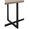 Table A Manger Rectangulaire Pied Central Mdf/Metal Naturel/Noir