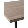 Table A Manger Rectangulaire Pied Central Mdf/Metal Naturel/Noir