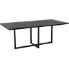 Table A Manger Rectangulaire Pied Central Mdf/Metal Noir