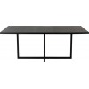 Table A Manger Rectangulaire Pied Central Mdf/Metal Noir