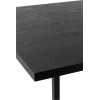 Table A Manger Rectangulaire Pied Central Mdf/Metal Noir