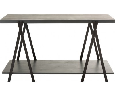 Table De Presentation Bois/Metal Gris