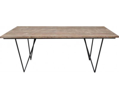 Table A Manger Rectangulaire Bois Naturel