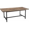 Table A Manger Bois/Metal Marron+Noir