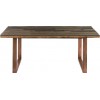 Table A Manger Moderne Metal/Bois/Verre Cuivre/Naturel