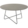 Table Basse Valou Ronde Ciment/Acier Inoxydable Gris/Noir