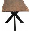 Table De Salon Plateau Irregulier Metal/Bois Noir/Naturel