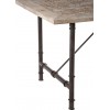 Table A Manger Rectangulaire Bois/Metal Gris 180X90X75Cm