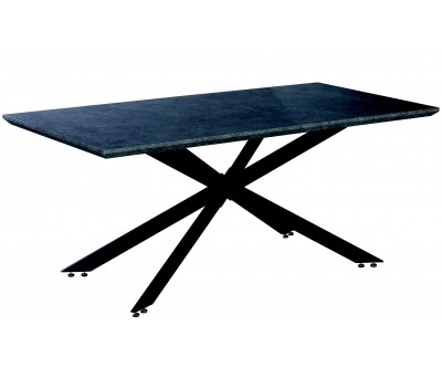 Table à manger galaxy caractéristique robuste et chic beton/noir ACECIA-2