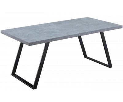 Table à manger caractéristique robuste et chic chêne Beton/noir ELIDORE