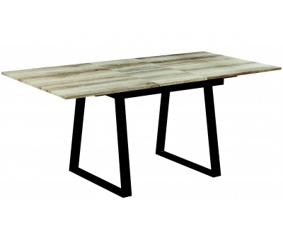 Table à manger extensible caractéristique robuste et chic chêne vieilli/noir VENEDIC