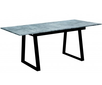 Table à manger extensible caractéristique robuste et chic  Béton/noir VENEDIC