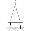 Etagere Suspendue Cuisine Avec Crochets Metal/Bois Noir