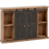 Armoire Murale 12 Compartiments Bois/Metal Naturel