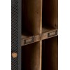 Armoire Murale 12 Compartiments Bois/Metal Naturel