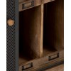 Armoire Murale 12 Compartiments Bois/Metal Naturel