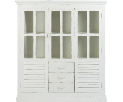 Vitrine 2 Portes Bois Blanc