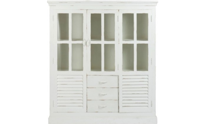 Vitrine 2 Portes Bois Blanc