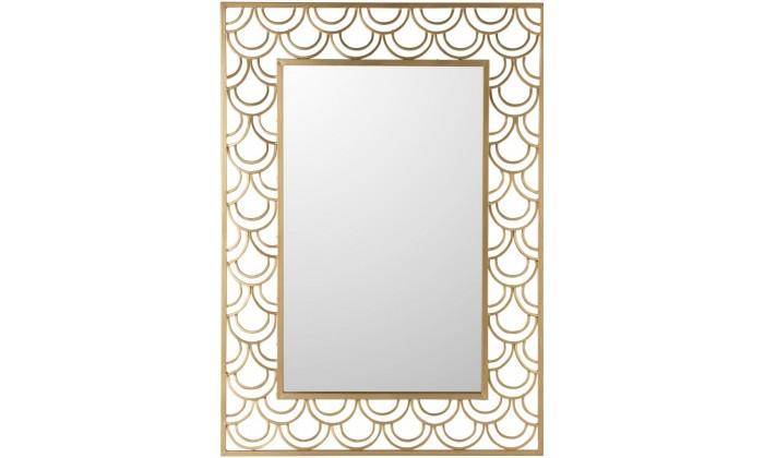Miroir Arcs De Cercle Rectangulaire Metal/Verre Or