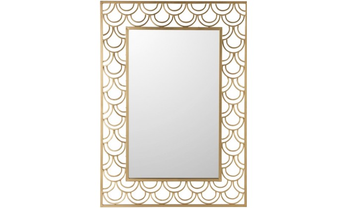 Miroir Arcs De Cercle Rectangulaire Metal/Verre Or