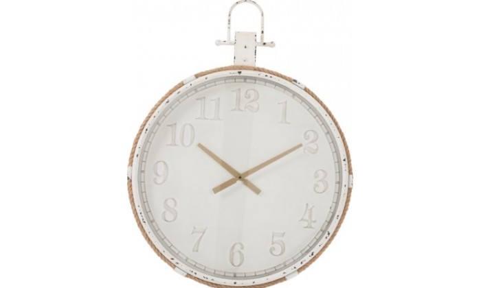 Horloge Ronde Metal Blanc Small