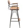 Tabouret De Bar Bistro Metal/Bois Naturel/Noire