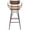 Tabouret De Bar Bistro Metal/Bois Naturel/Noire