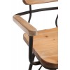 Tabouret De Bar Bistro Metal/Bois Naturel/Noire