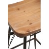 Tabouret De Bar Bistro Metal/Bois Naturel/Noire