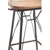 Tabouret De Bar Bistro Metal/Bois Naturel/Noire