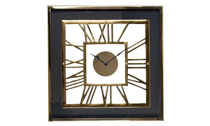 Horloge mural carré gold  Trayson