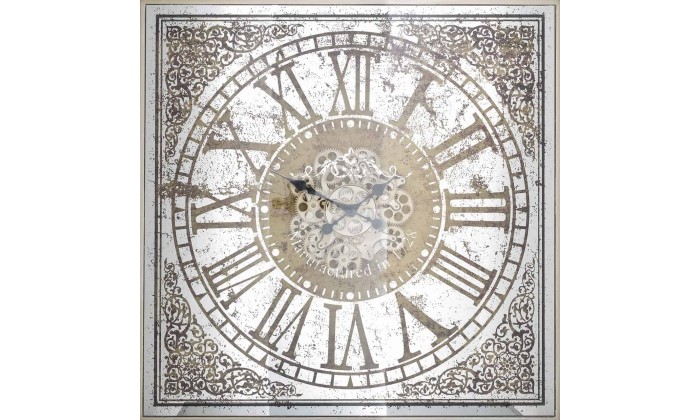 Horloge mural carré bronze Owen