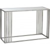 Console Rectangulaire Metal/Verre Argent