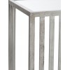 Console Rectangulaire Metal/Verre Argent