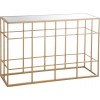 Console Barre Metal/Verre Or