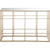 Console Barre Metal/Verre Or