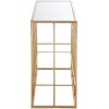 Console Barre Metal/Verre Or