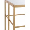 Console Barre Metal/Verre Or