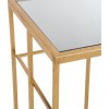 Console Barre Metal/Verre Or