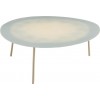 Table De Salon Metal Laque Bleu Clair Extra Large