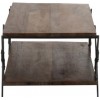 Table De Salon X Rectangulaire Bois/Metal Marron/Noir