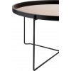 Table De Salon Miroir Rond Mdf/Metal Noir/Rose Glossy Large